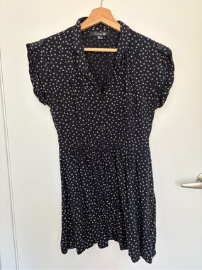 Forever 21 Navy Mini Dress with White Floral Print